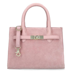 suède mini handtas roze