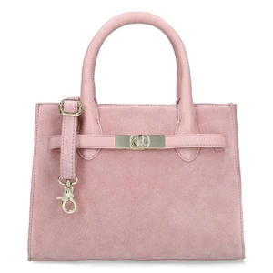 suède mini handtas roze