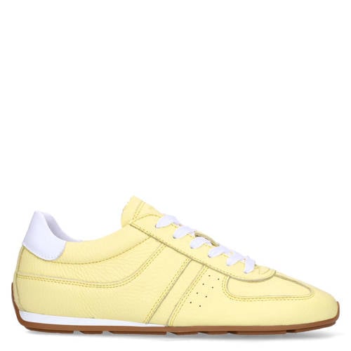 Manfield leren sneakers geel afbeelding