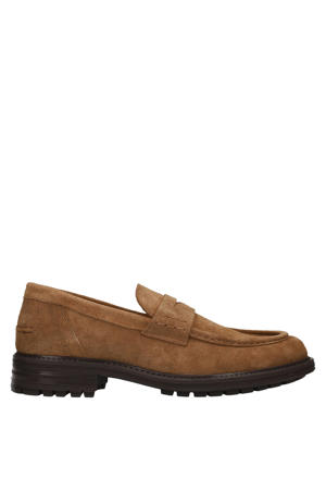 suède loafers cognac