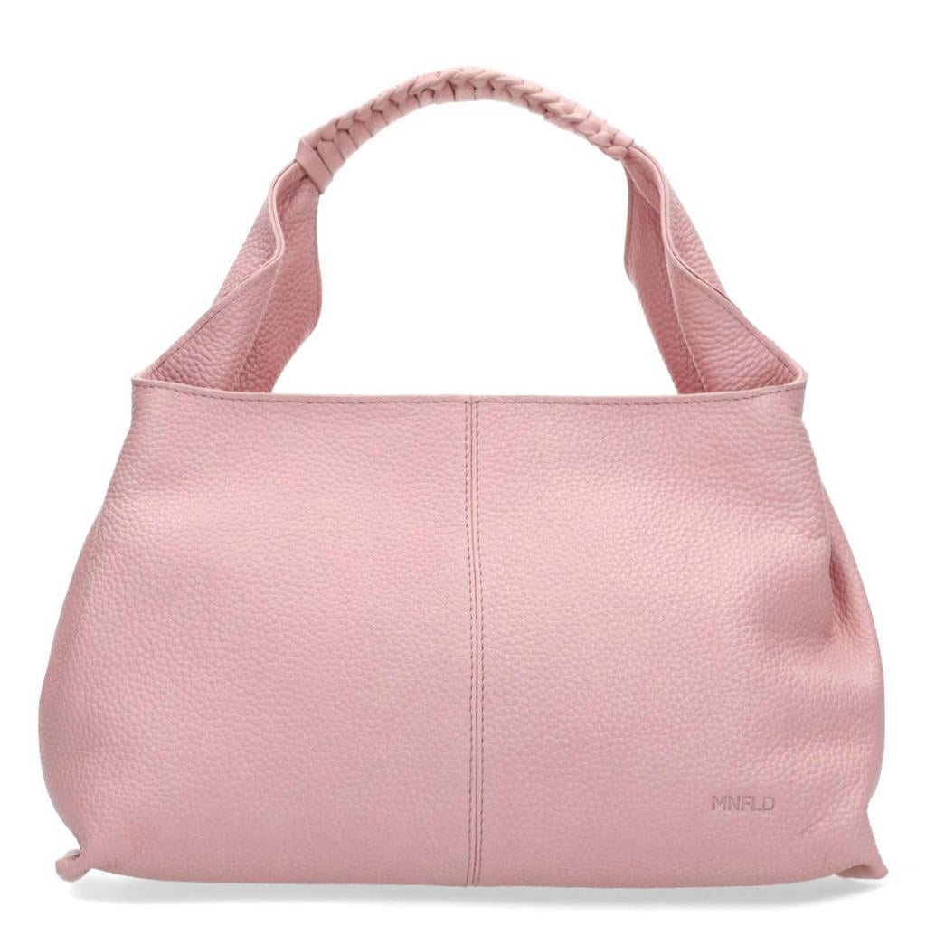 Manfield leren handtas roze