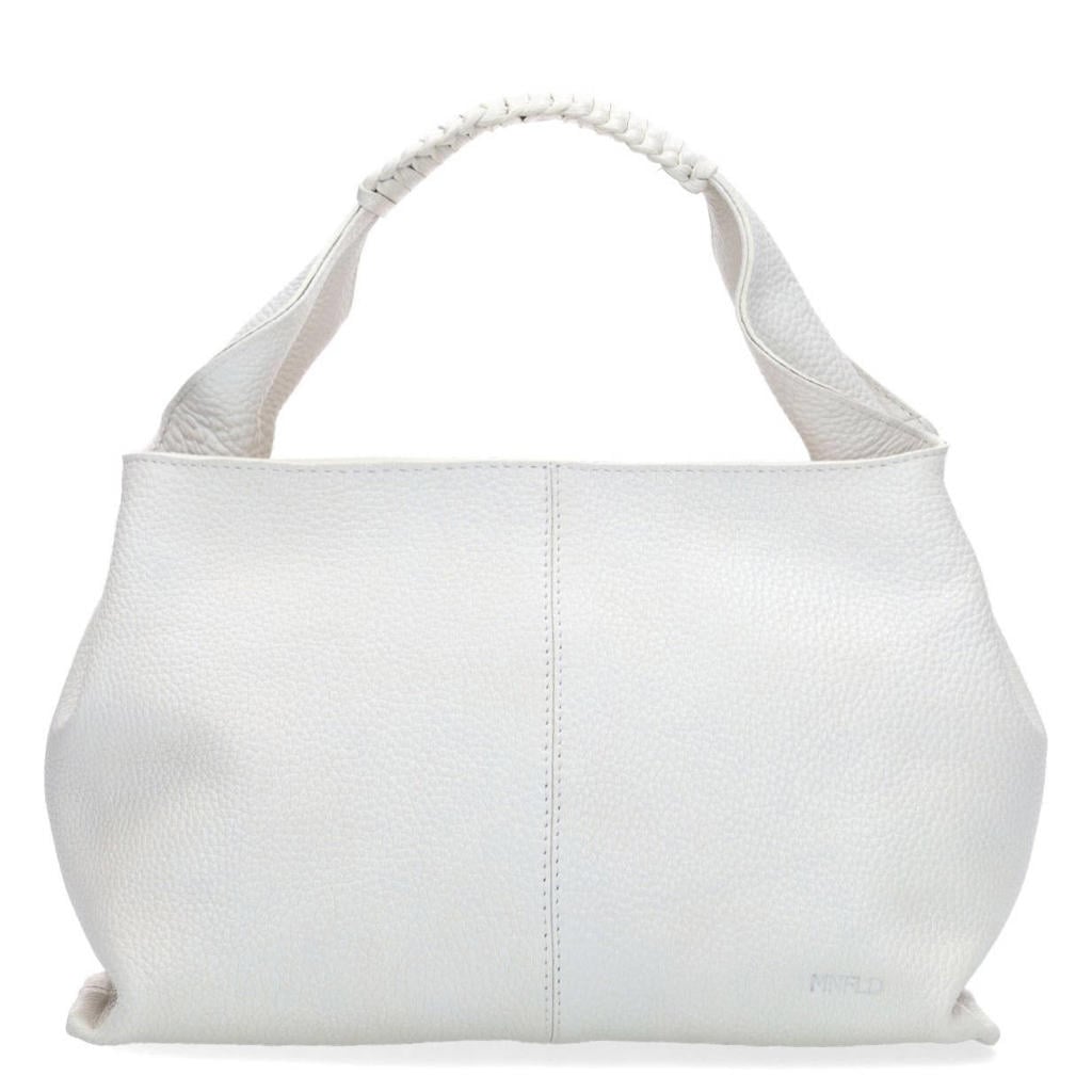 Manfield leren handtas wit