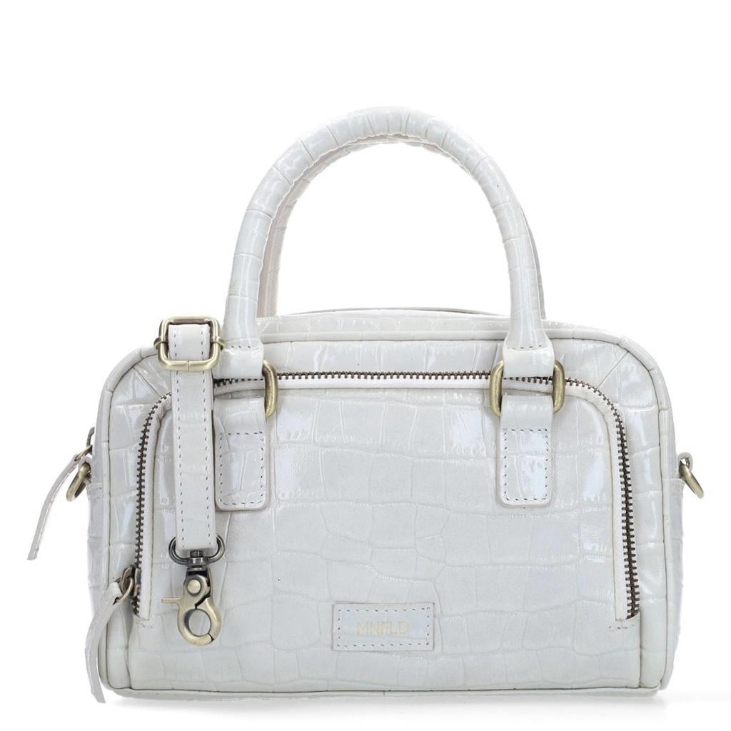 Manfield leren handtas wit