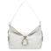 Manfield leren schoudertas wit