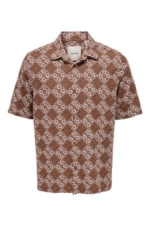 regular casual overhemd brique