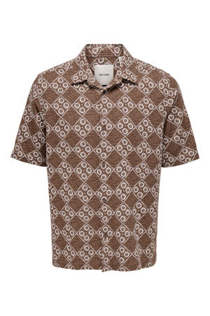 regular casual overhemd brique