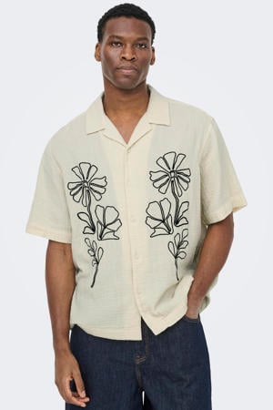 relaxed casual overhemd ecru
