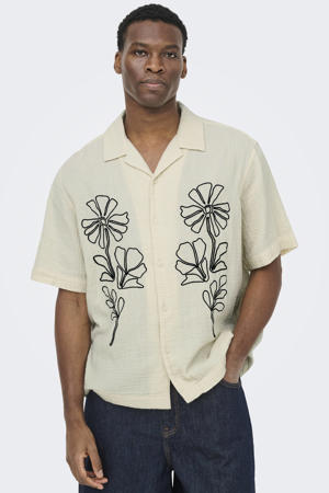 relaxed casual overhemd ecru