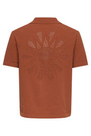 thumbnail: ONLY & SONS regular casual overhemd gebreid brique