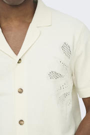 thumbnail: ONLY & SONS regular casual overhemd gebreid ecru