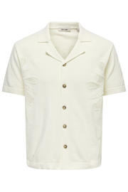 thumbnail: ONLY & SONS regular casual overhemd gebreid ecru