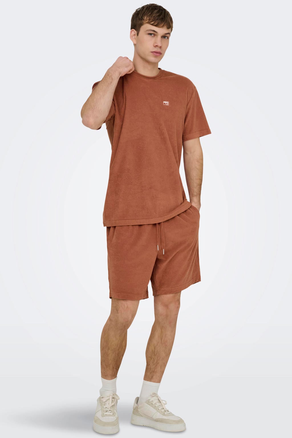 ONLY & SONS ONSTELLAS regular casual short brique