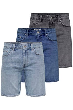 ONSWEFT denim regular short - (set van 3)