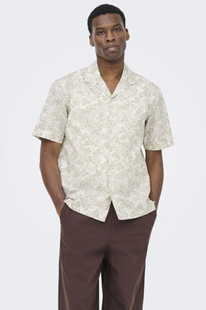 regular casual overhemd beige