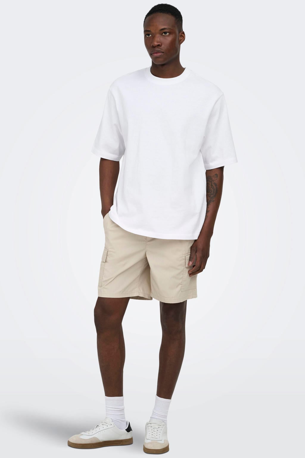ONLY & SONS ONSKAL regular cargo short beige