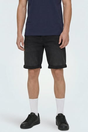 ONSPLY regular low waist denim short black denim