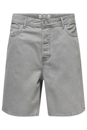 ONSFADE straight denim short light grey denim