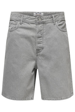 ONSFADE straight denim short light grey denim
