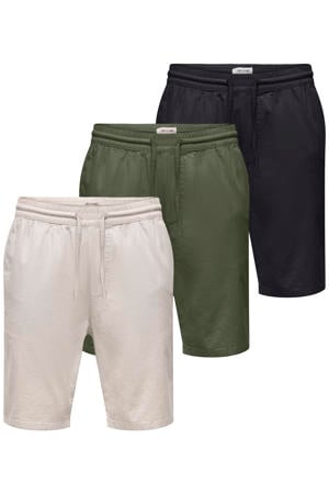 ONSREID slim casual short multi - (set van 3)