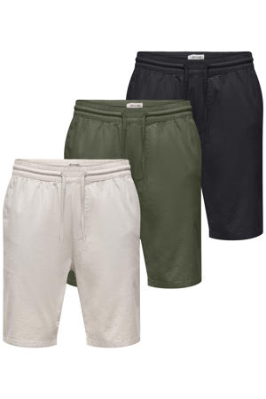ONSREID slim casual short multi - (set van 3)