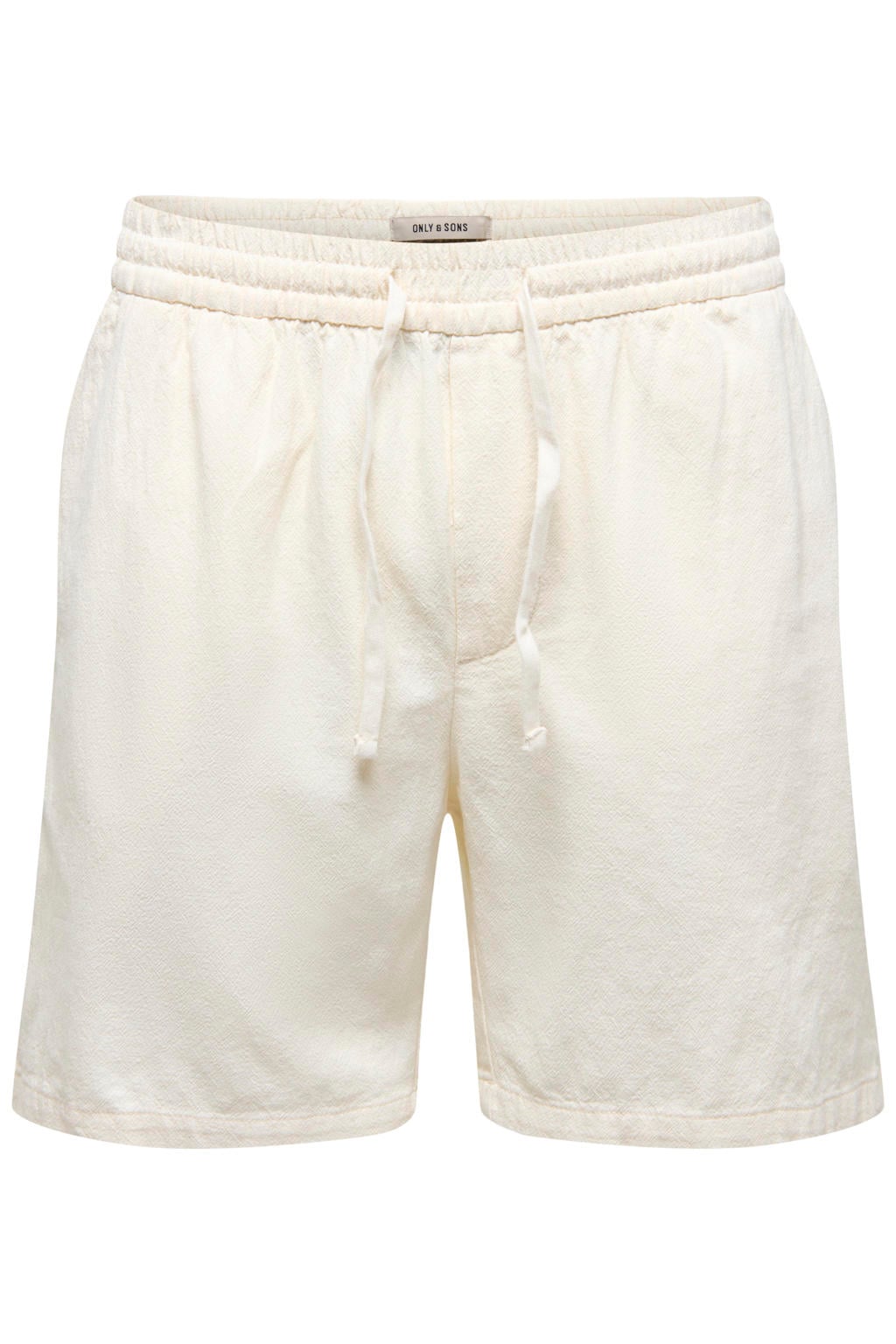 ONLY & SONS ONSTEL regular casual short met linnen ecru