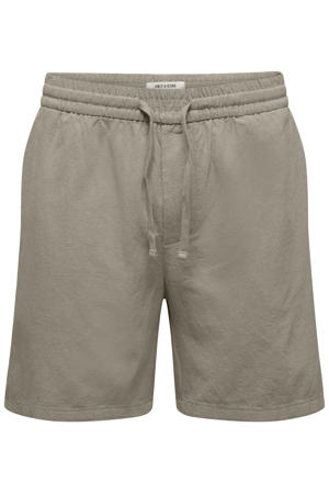 ONSTEL regular casual short met linnen groen