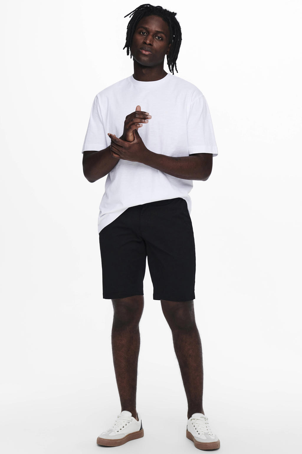 ONLY & SONS ONSCAM regular chino short zwart