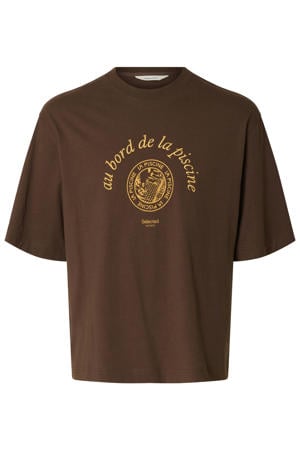 boxy T-shirt bruin