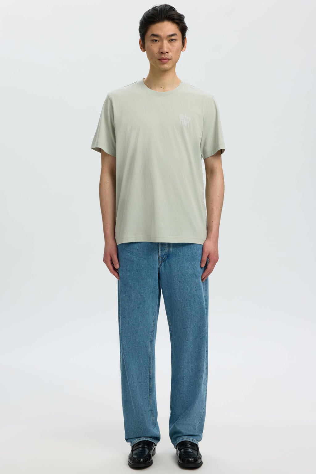 Selected regular T-shirt groen