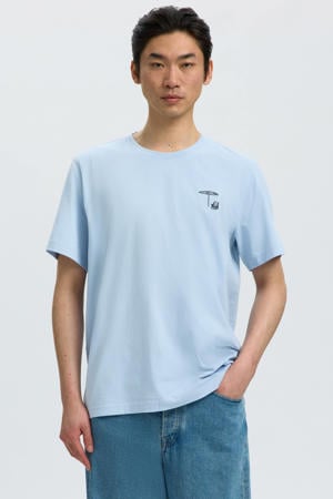 regular T-shirt lichtblauw