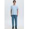 Selected regular T-shirt lichtblauw