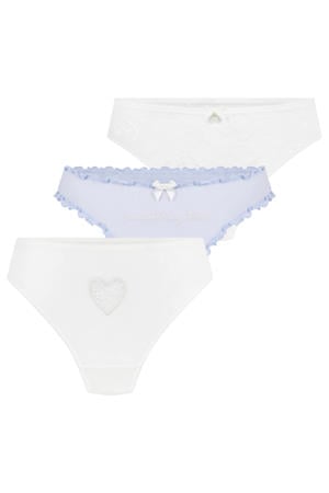 string Bridal (set van 3) wit/lichtblauw