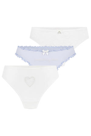 string Bridal (set van 3) wit/lichtblauw