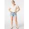 MS Mode slim regular waist short light blue denim