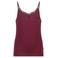 America Today mouwloze top rib gebreid donkerrood