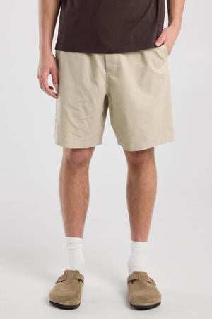 regular casual short met linnen beige
