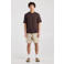 America Today regular casual short met linnen beige