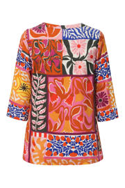 thumbnail: Paprika top Plus Size met print - meerkleurig