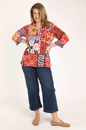 top Plus Size met print - meerkleurig