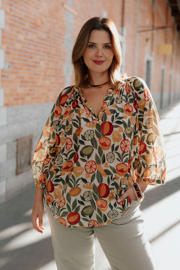 thumbnail: Paprika top Plus Size met print - meerkleurig