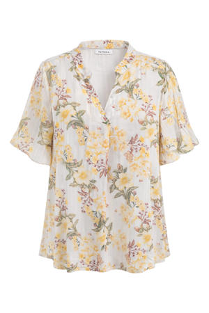 gebloemde blouse geel