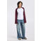 America Today katoenen longsleeve met plooien - donkerrood