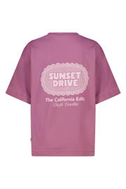 thumbnail: America Today T-shirt met backprint paars