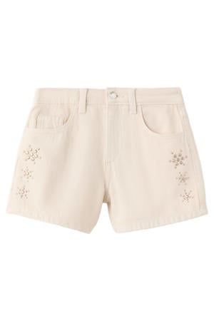 denim short beige