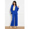 LOLALIZA wide leg regular waist broek blauw