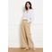 LOLALIZA wide leg regular waist broek beige
