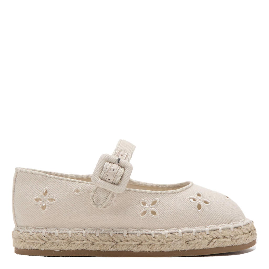 Witte meisjes Mango Kids espadrille sandalen van 90% katoen/10% polyester