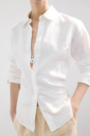 thumbnail: Mango linnen blouse wit