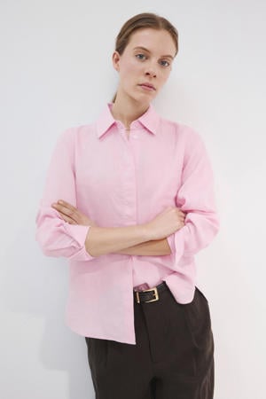 linnen blouse roze