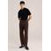 WE Fashion regular polo met textuur zwart